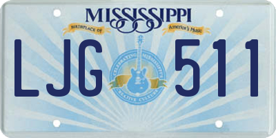 MS license plate LJG511