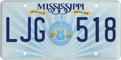 MS license plate LJG518