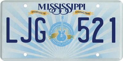 MS license plate LJG521