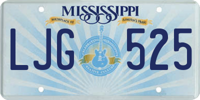 MS license plate LJG525