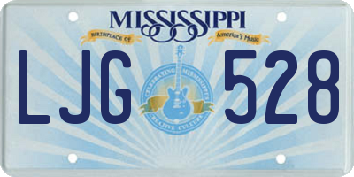 MS license plate LJG528