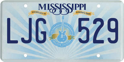 MS license plate LJG529