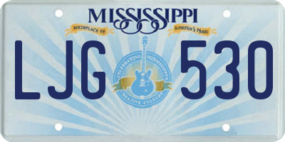 MS license plate LJG530