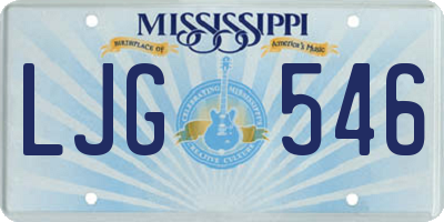 MS license plate LJG546