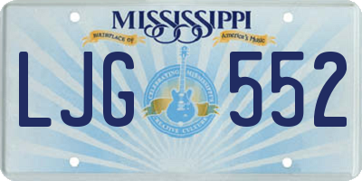 MS license plate LJG552