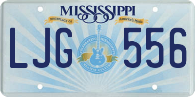 MS license plate LJG556