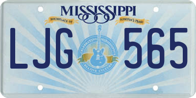 MS license plate LJG565