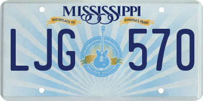 MS license plate LJG570