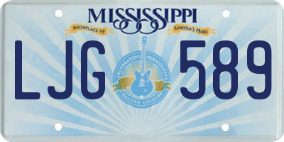 MS license plate LJG589