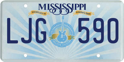 MS license plate LJG590