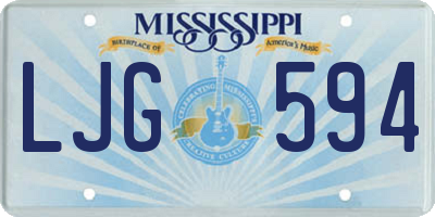 MS license plate LJG594