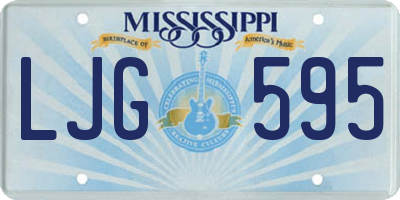 MS license plate LJG595