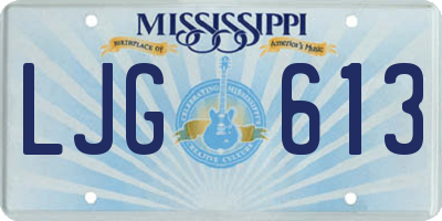 MS license plate LJG613