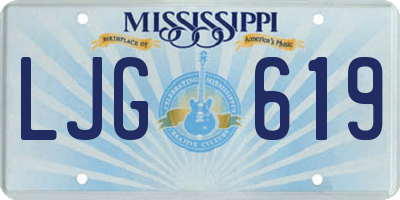 MS license plate LJG619