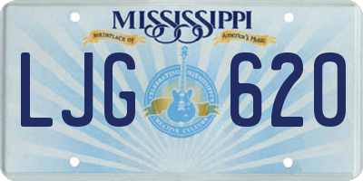 MS license plate LJG620