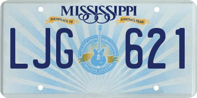 MS license plate LJG621
