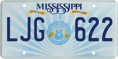 MS license plate LJG622
