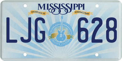 MS license plate LJG628