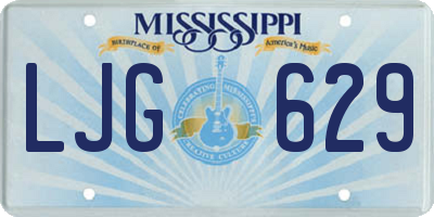 MS license plate LJG629