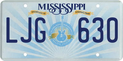 MS license plate LJG630