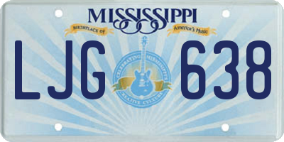 MS license plate LJG638