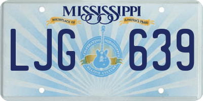 MS license plate LJG639