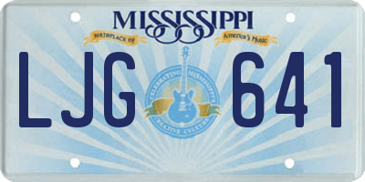 MS license plate LJG641