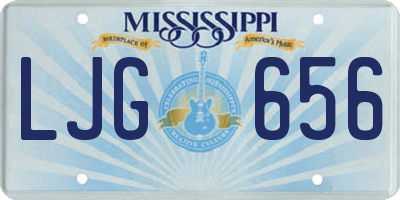 MS license plate LJG656