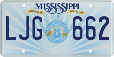 MS license plate LJG662
