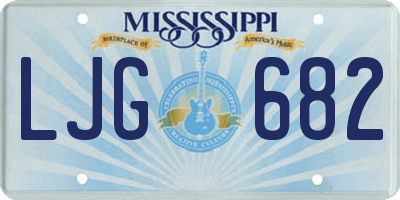MS license plate LJG682