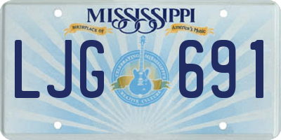 MS license plate LJG691