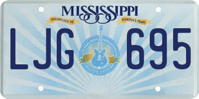 MS license plate LJG695