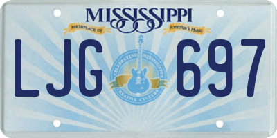 MS license plate LJG697