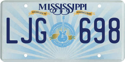 MS license plate LJG698