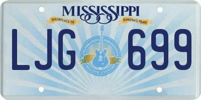 MS license plate LJG699