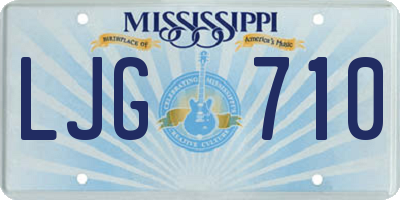 MS license plate LJG710