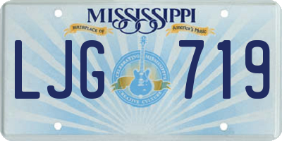 MS license plate LJG719