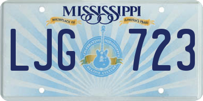 MS license plate LJG723
