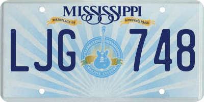 MS license plate LJG748