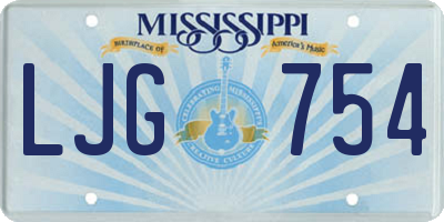 MS license plate LJG754