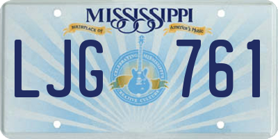 MS license plate LJG761