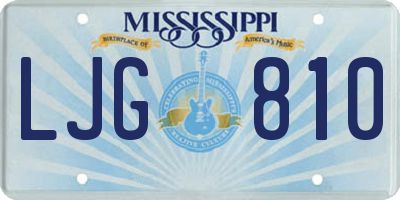 MS license plate LJG810