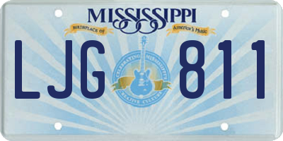 MS license plate LJG811