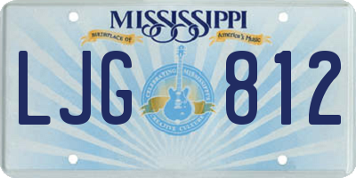 MS license plate LJG812
