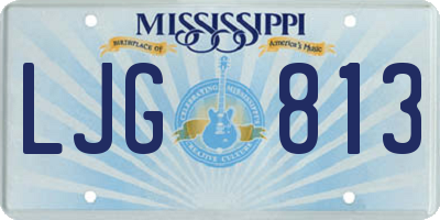 MS license plate LJG813