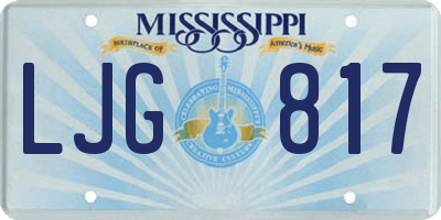 MS license plate LJG817