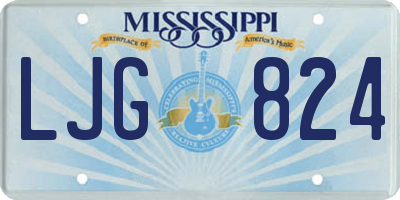 MS license plate LJG824