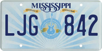 MS license plate LJG842