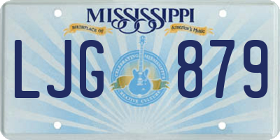 MS license plate LJG879