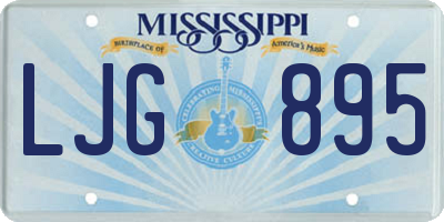 MS license plate LJG895